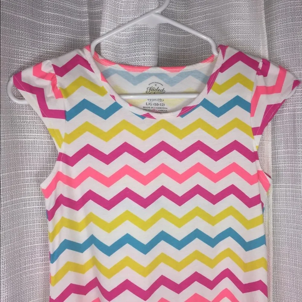 4 for $20 Neon Striped Summer Dress Sz L (10/12)